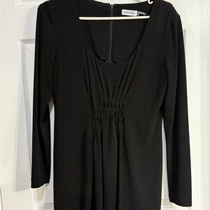 Calvin Klein Elegant Black Long Sleeve Dress